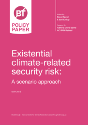Existencial climate-related security risk cover